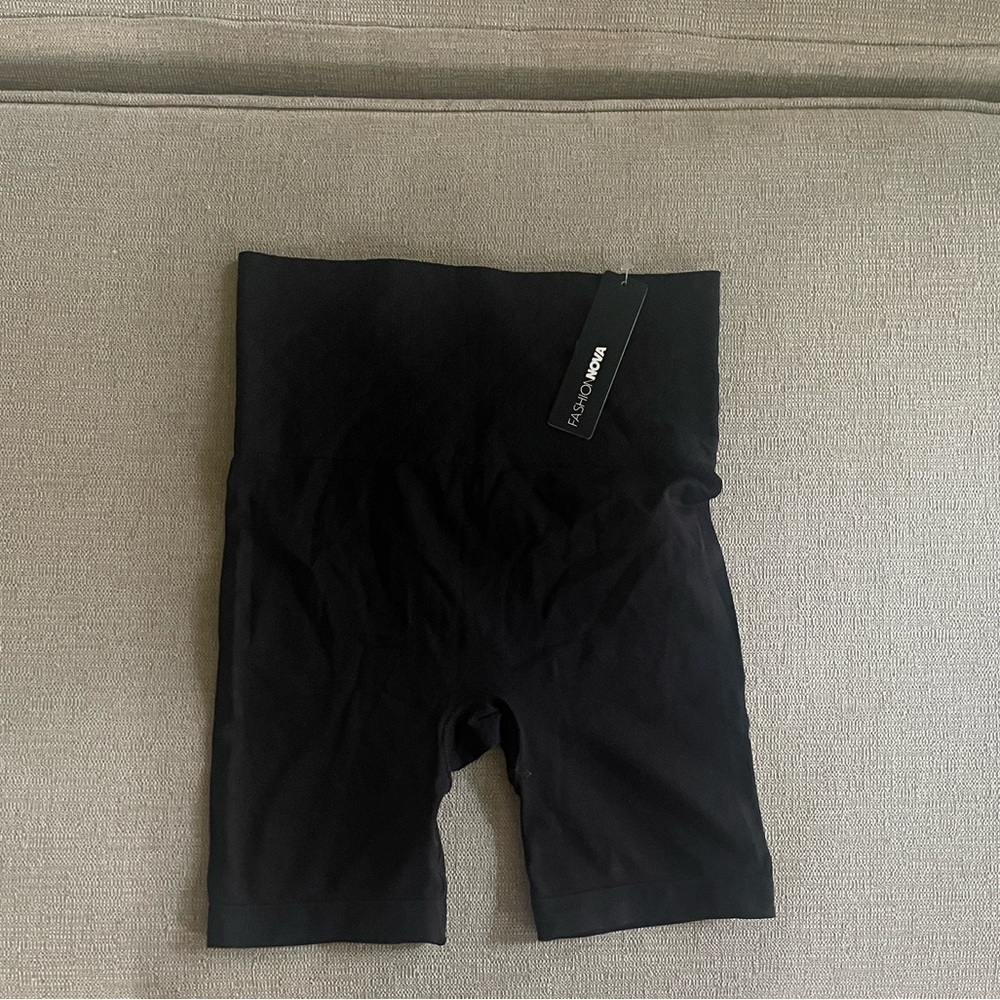 Fashionova Black High-Waisted Shapewear Shorts